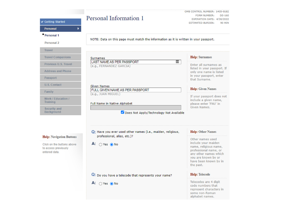 Common Mistakes on the DS-160 Application Form